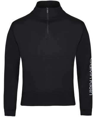 Calvin Klein Long Sleeve relaxed standard logo terry - 40JM234- Black Beauty