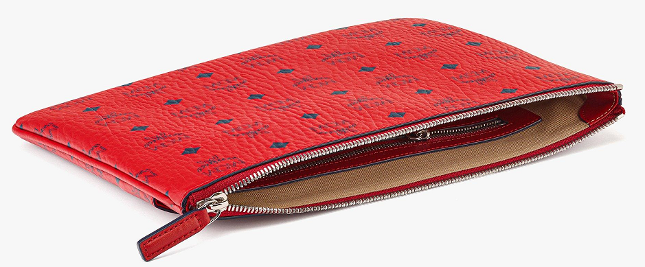 MCM Sling Bag in Embossed Monogram Leather Candy Red BNWT