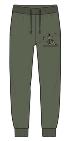 Calvin Klein Camo Monogram Fleece Jogger 40DC417- Dusty Olive