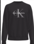 Calvin Klein Monogram Crewneck Sweatshirt 40GC200- Black