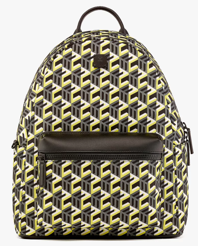 MCM Stark Backpack in Cubic Monogram Nylon-MMKCSCK02-Yellow