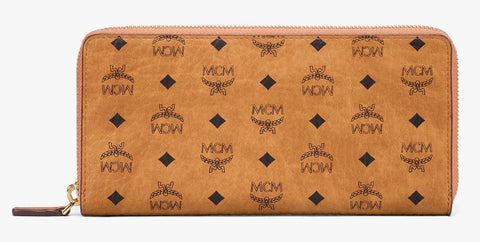 MCM M-Veritas Zipped Wallet Large-MXLAAVI01-Cognac