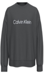 Calvin Klein Long Sleeve Standard Logo Terry Crew- 40HM230- Forged Iron