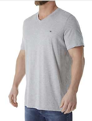 Tommy Hilfiger Flag Core Tee VNeck 09T3140- Gray Heather