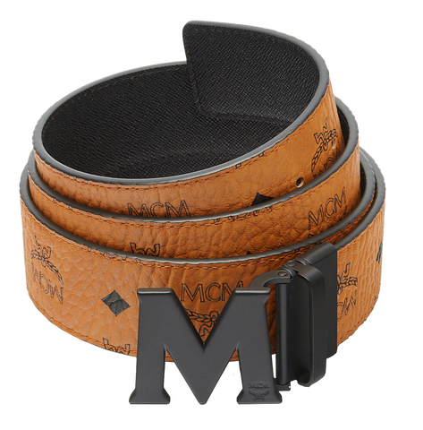 MCM Claus Reversible Belt Adjustable-MXBAAVI01-Cognac