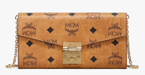Patricia visetos crossbody top wallet large cognac