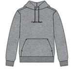 Calvin Klein L/S  Relaxed Fit Logo Terry P/o Hoodie  40CM271- Med Grey Htr